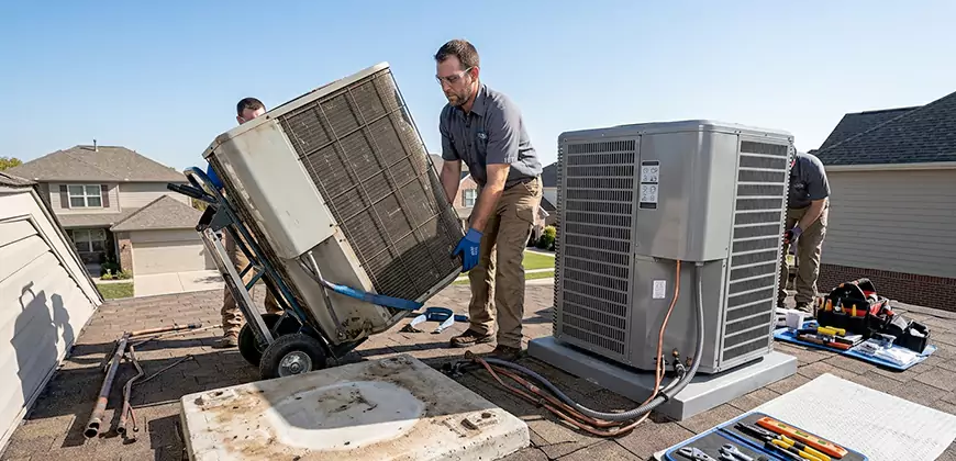 Emergency Air Conditioning Unit Swap in Dorchester